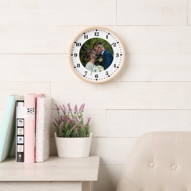 Horloge Anniversaire de couple Saint-Valentin (Salle de lecture)