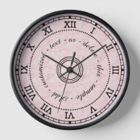 Antique Roman Numeral Lumière en marbre rose