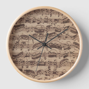 Horloge Antique Sheet Music Bach Manuscript