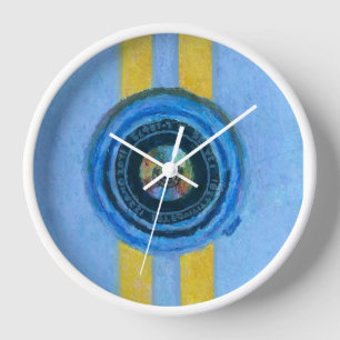 Horloge Appareil photo bleu