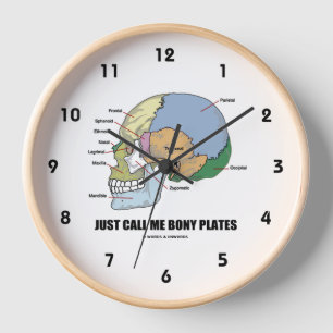 Horloge Appelez-Moi Bony Plates Skull Anatomy Humour