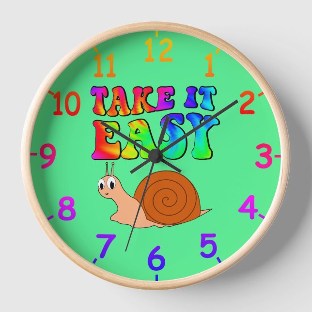 Horloge Apporte-Caricature Facile Avec Texte Super (Recto)