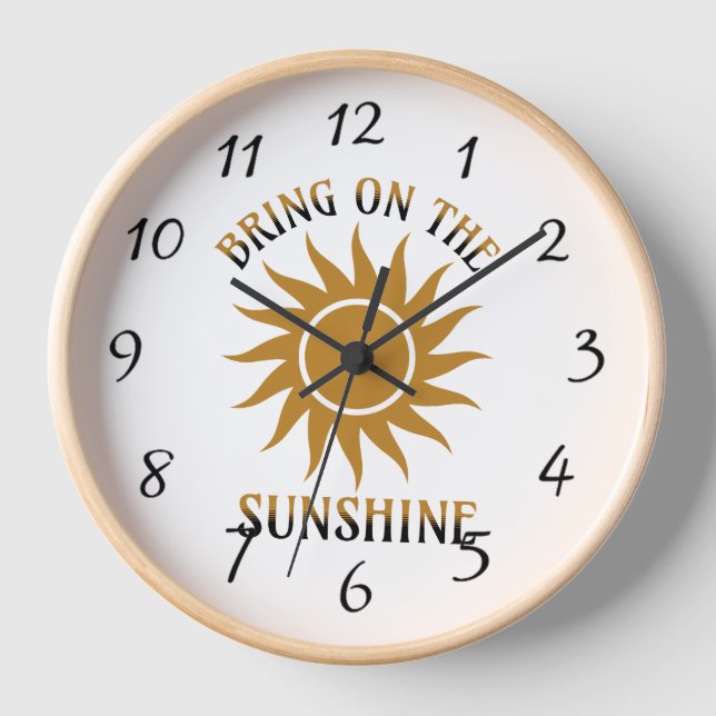 Horloge Apportez le Golden Sunshine (Recto)
