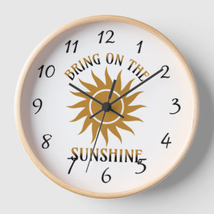 Horloge Apportez le soleil doré