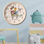 Horloge Aquarelle personnalisée Safari Animaux<br><div class="desc">Introduisez une touche personnalisée et délicieuse à votre décor de maison grâce à notre cadenas personnalisé Safari Animaux ! Cette charmante horloge présente des illustrations d'aquarelle enchanteresses d'animaux de safari, chacun dégageant caractère et charme. Des lions majestueux aux éléphants ludiques, chaque détail est soigneusement travaillé dans des teintes vibrantes, créant...</div>
