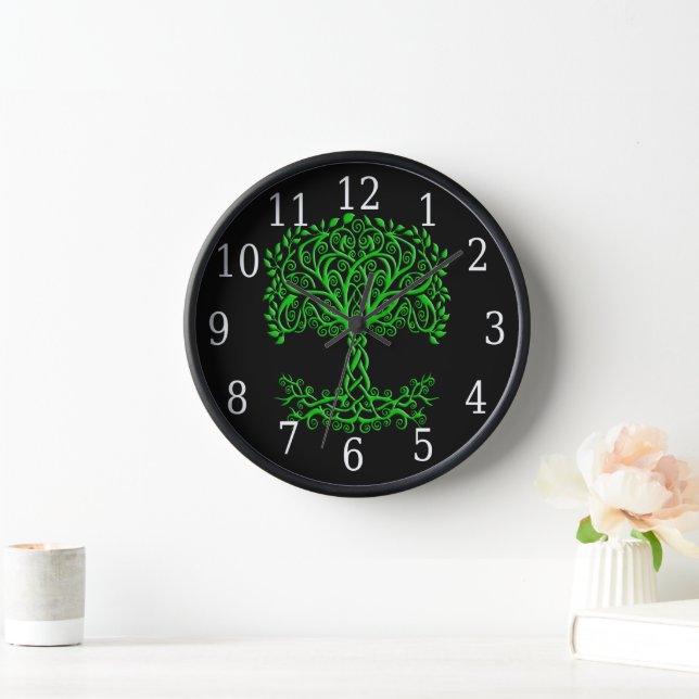 Horloge Arbre Celtique Vert De Vie (Maison)