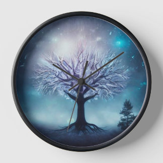Horloge Arbre de fond lumineux