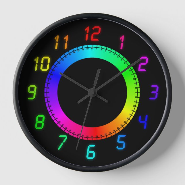 Horloge Arc en arc-en-ciel LED Style cadran (Recto)