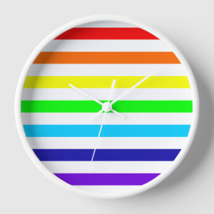 Horloge arc-en-ciel blanc