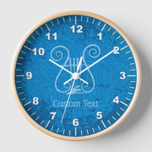 Horloge Arrière - plan Blue Lyre