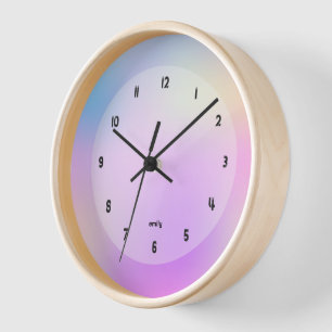 Horloge Arrière - plan holographique coloré