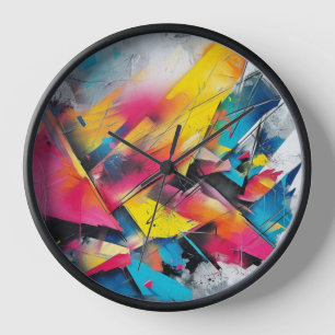 Horloge art abstrait