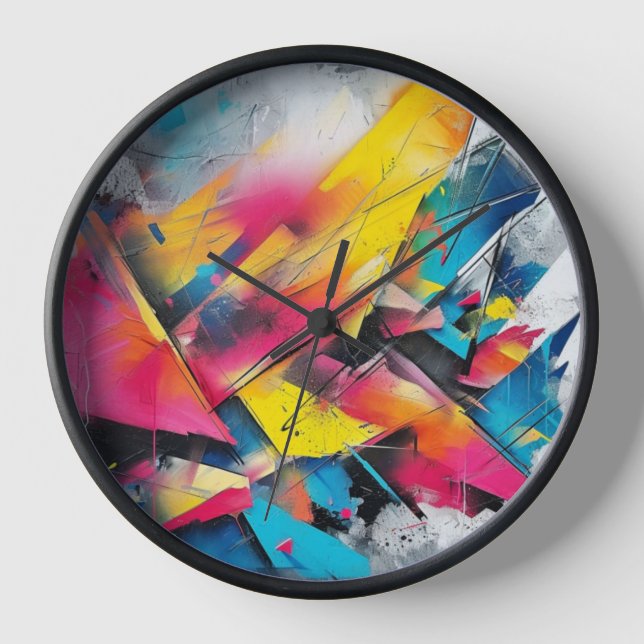 Horloge art abstrait (Recto)