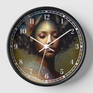Horloge Art de la déesse noire