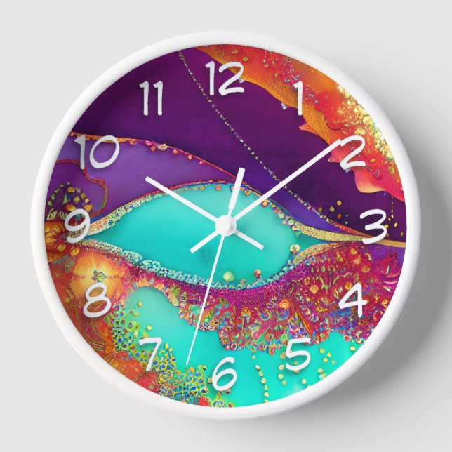 Horloge Art de plage assez abstrait (Recto)