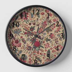Horloge Art floral de la tapisserie