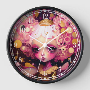 Horloge Art Imaginaire Fairy Rose