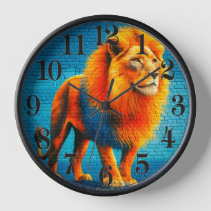 Horloge Art Lion