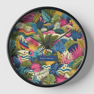 Horloge Art moderne de la jungle