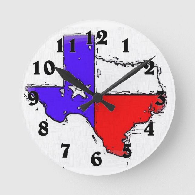 Horloge artistique de drapeau d'état du Texas (Recto)