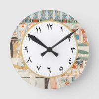 Horloge artistique égyptienne ancienne avec chiffr