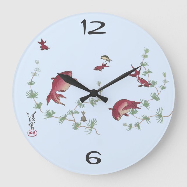 Horloge artistique japonaise Koi (Recto)
