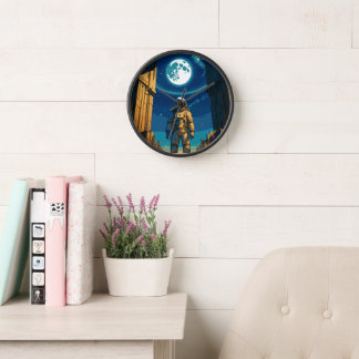Horloge Astronaute sous la porte céleste
