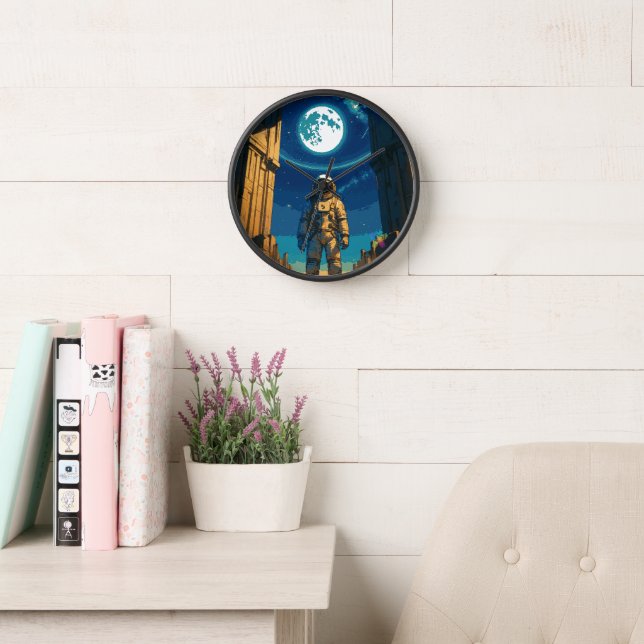 Horloge Astronaute sous la porte céleste (Salle de lecture)