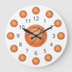 Horloge Atom de basket avec nombre
