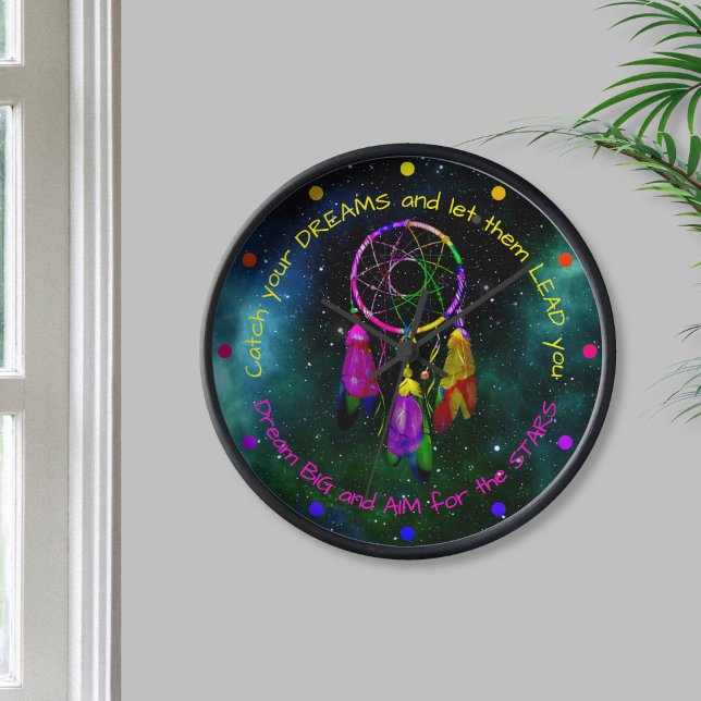 Horloge Attrape vos rêves attrape-rêves Boho Chic (Créateur téléchargé)
