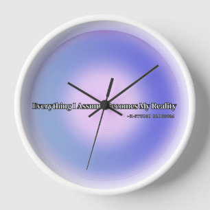 Horloge Aura de Pourpre Esthétique Manifestation Bois Blan