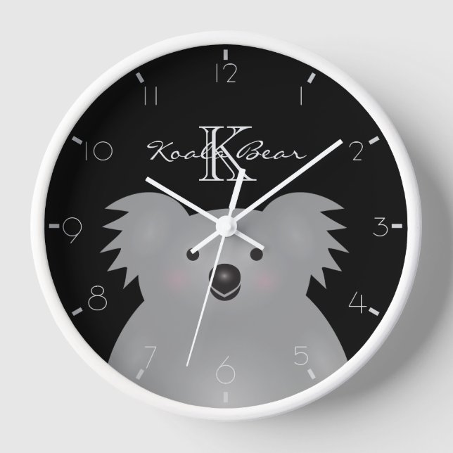 Horloge Australian Koala Bear Cute Add Your (Recto)