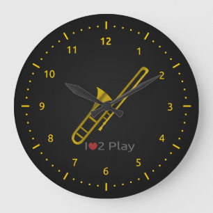 Horloge avec l'illustration d'un trombone