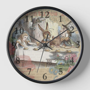 Horloge Aventures d'Alice au pays des merveilles Art de la