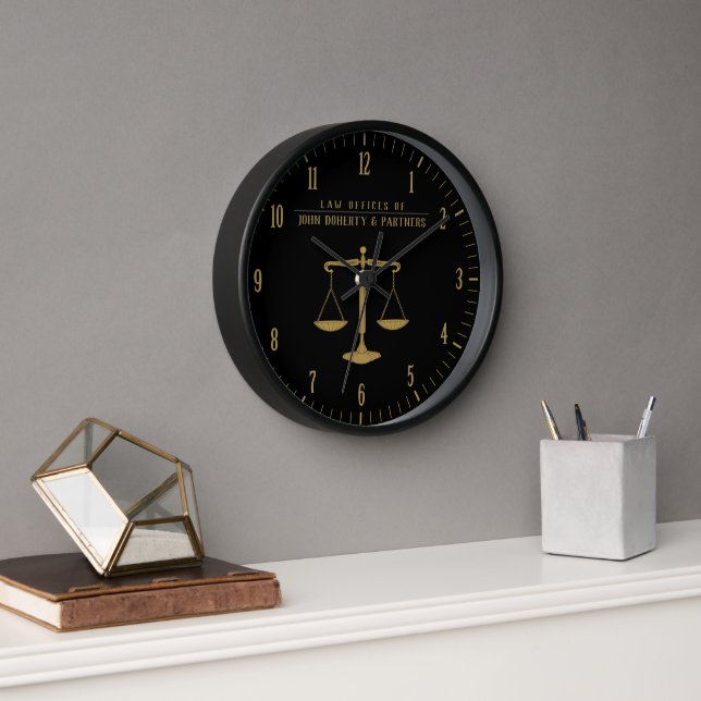 Horloge Avocat d'or en droit | Bureau du droit (Bureau)