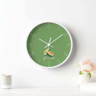 Horloge Avocuddle Funny mignon Avocados Humour de jeu de m