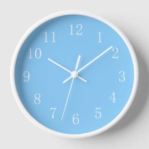 Horloge Baby Boy Nursery Bleu avec Mur d'Ajustement Blanc