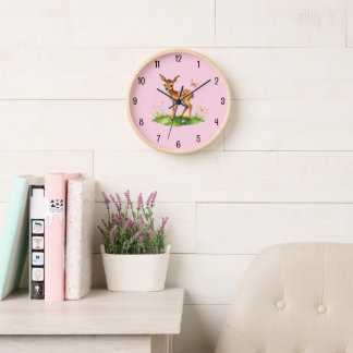 Horloge Baby deer nursery