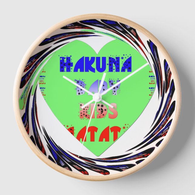 Horloge Baby Luminous Hearts Hakuna Matata Baby Design (Recto)