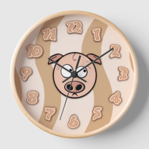 Horloge Bacon Time Wall Clock