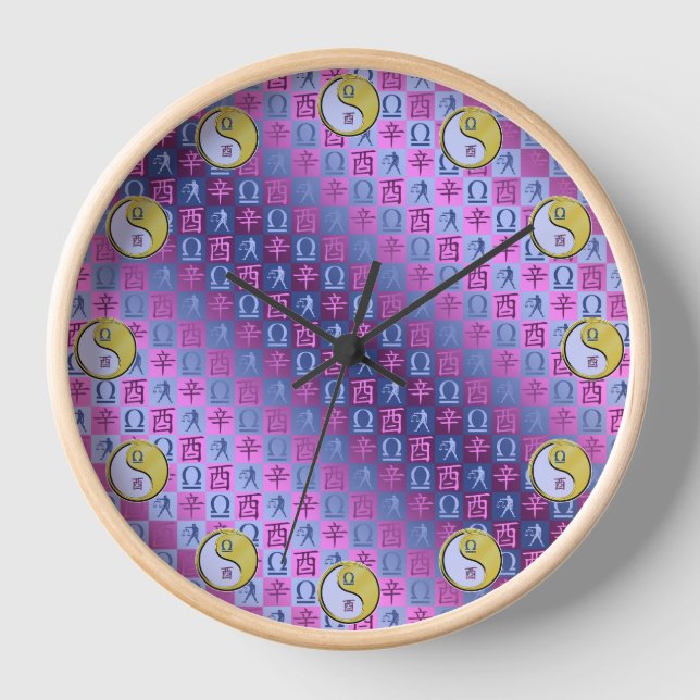 Horloge Balance & Coq de Métal (Recto)