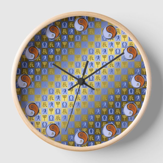 Horloge Balance & Dragon de Bois (Recto)