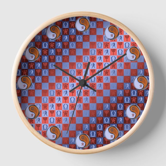 Horloge Balance & Tigre de Bois (Recto)