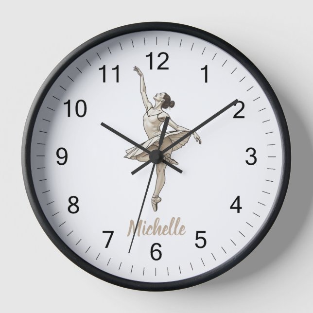 Horloge Ballerine de ballet de danse tendance moderne pers (Recto)