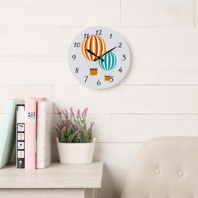 Horloge ballon à air chaud animé (Salle de lecture)