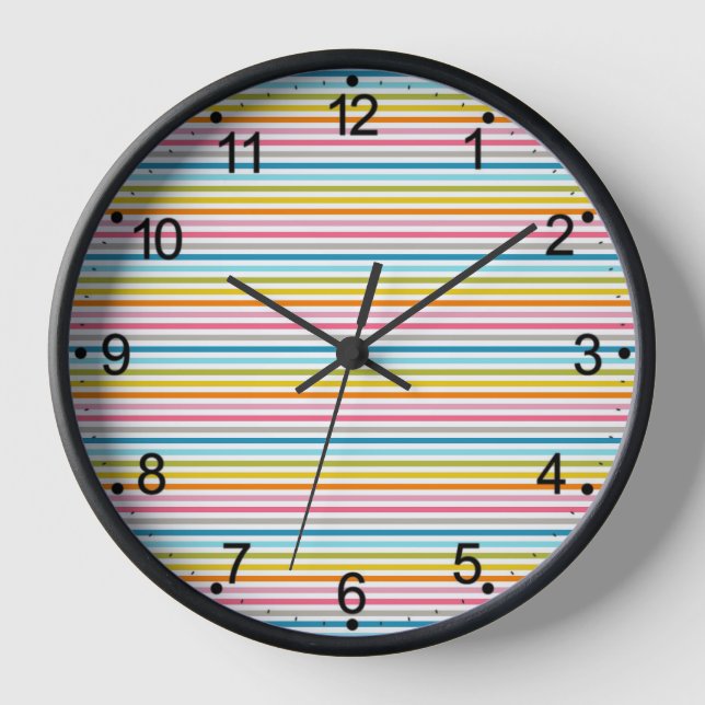 Horloge Bandes colorées Motif-93861 (Recto)