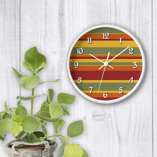 Horloge Bandes de couleur épice (Créateur téléchargé)