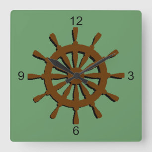 Horloge - barre de bateau (brun)