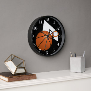 Horloge Basket-ball et cerceau
