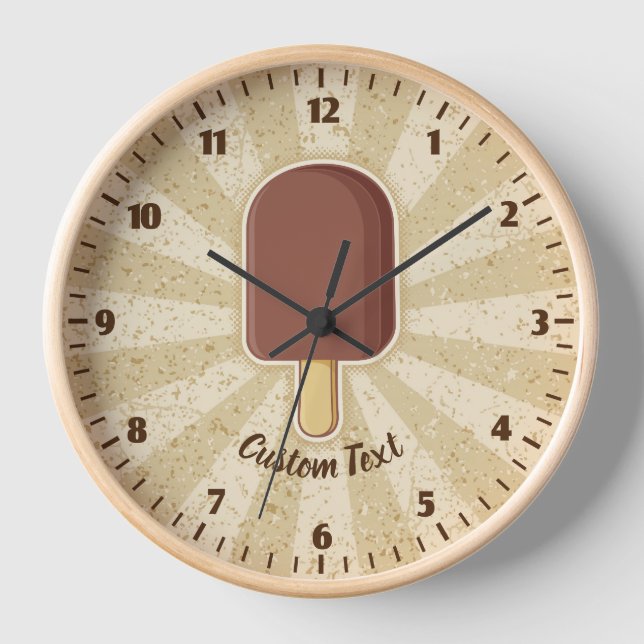 Horloge Bâton à crème glacée au chocolat (Recto)